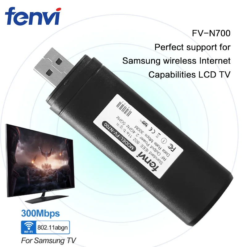 FV-N700 300 M de red LAN inalámbrica USB adaptador WiFi Dongle 2,4G 5G para Samsung Smart TV WIS12ABGNX WIS09ABGN para PC de escritorio - AliExpress y oficina