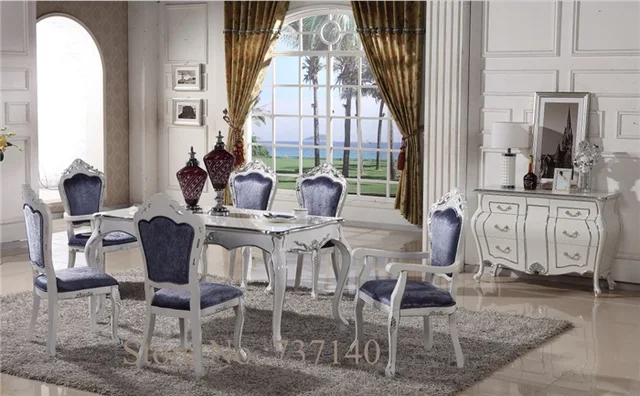 Antique Dining Table Luxury Furniture Square Table Desk Chair antique dining table luxury furniture square table desk chair combination wooden dining table 6 chairs - Antique Dining Table Luxury Furniture Square Table Desk Chair