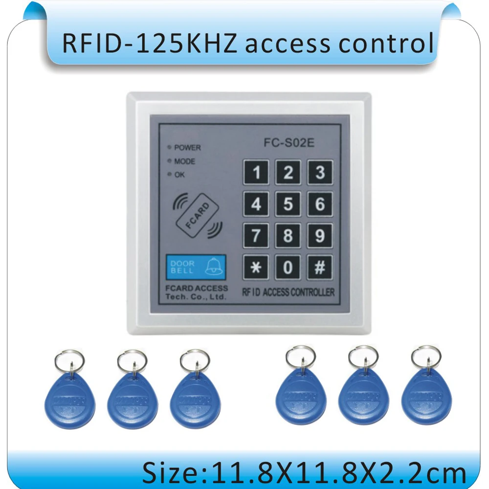 Высокое качество FC-S02EEM карта+ Пароль контроллер доступа карта(зарегистрированная 1000 125 кГц ID карта)+ 50 шт ID карта