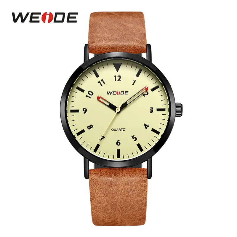WEIDE Модные повседневные стильные модели из искусственной кожи, браслет на ремне, аналоговые Мужские наручные часы с синим циферблатом в повседневном стиле - Цвет: WD003B-2C