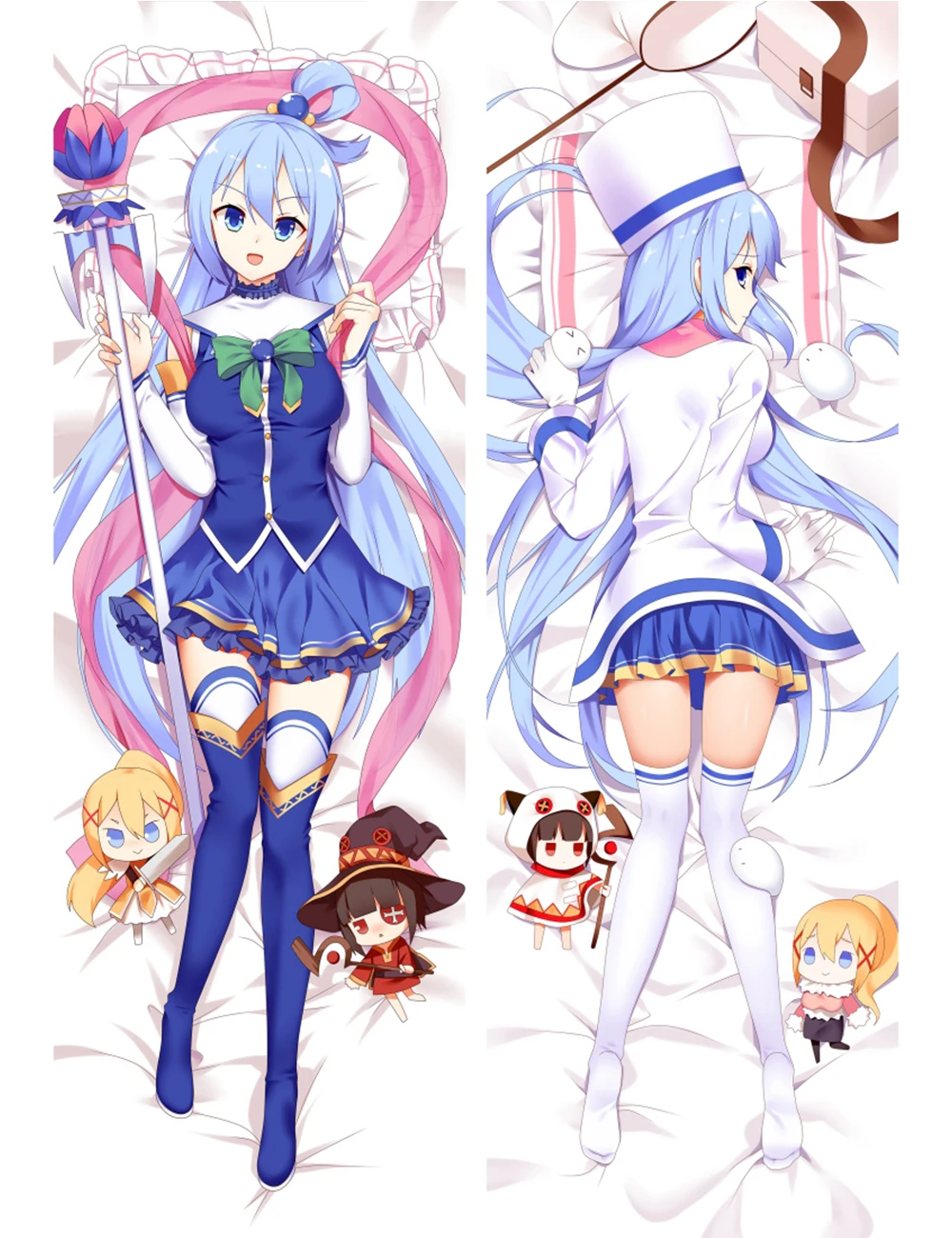 

God's Blessing on this Wonderful World Japan body pillow anime Cartoon Pillowcase 3d reversible bedding body hug pillowcase
