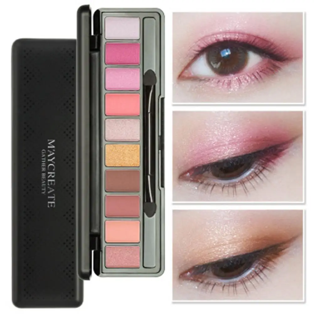 

Maycreate 10 Colors Eyeshadows Palette Smoky Eyes Shimmer Matte Waterproof Lasting Makeup Matte Eye Shadow