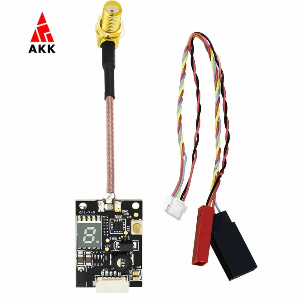 AKK X1 40CH 25mW 200mW 600mW переключаемый FPV передатчик с кнопкой и цифровым дисплеем