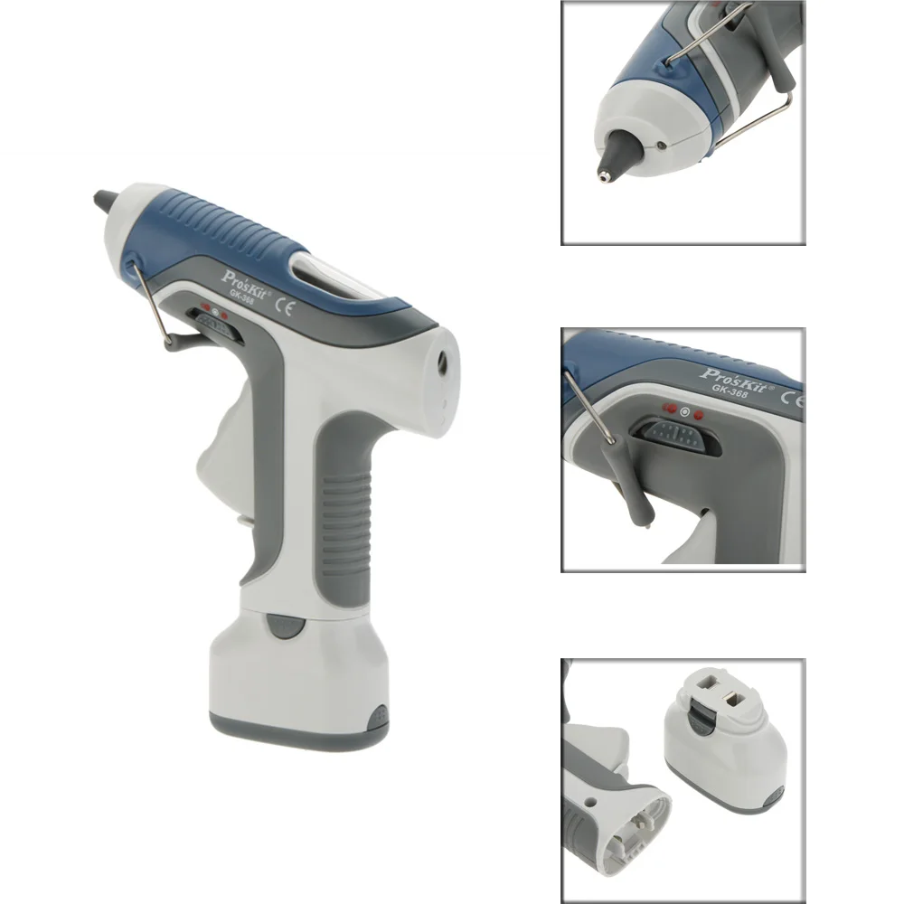 

7W / 6V Cordless Hot Melt Glue Gun w/ Free 3pc 7mm Sticks Graft Repair Tool For DIY Model Living Craft