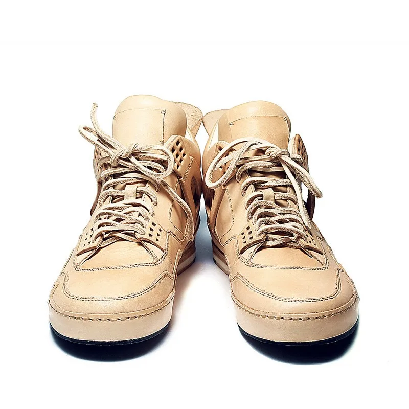 Ручная работа; итальянская Коллекция года; кроссовки из натуральной кожи; дизайнерская повседневная обувь унисекс на шнуровке с высоким берцем; Лоскутная обувь для скейтборда размера плюс 45