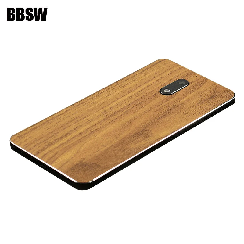 

BBSW Newest High Simulation Wood Grain Sticker Phone Back Paste Sticker Film For Nokia 6 Wooden Skin Protective Sticker Film