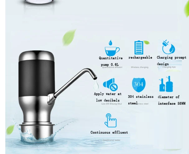 Баррелед Водяной насос Электрический диспенсер для воды аксессуары бытовой водоотделитель автоматическая поилка USB