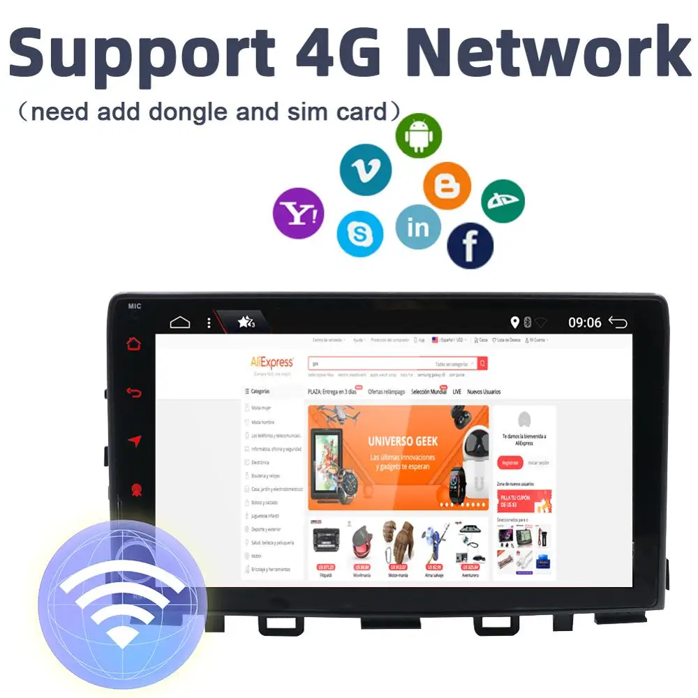 Автомобильный DVD плеер BOSION 1DIN Android 10 0 четырехъядерный 2 ГБ + 32 GPS навигатор для KIA RIO
