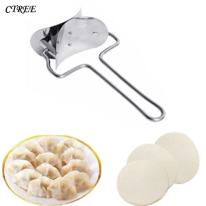 

CTREE 1Pcs New Dumpling Molds 7cm Stainless Steel Dumpling Skin Cutter Machine Pie Ravioli Mould Circle Device Pastry Tools C563