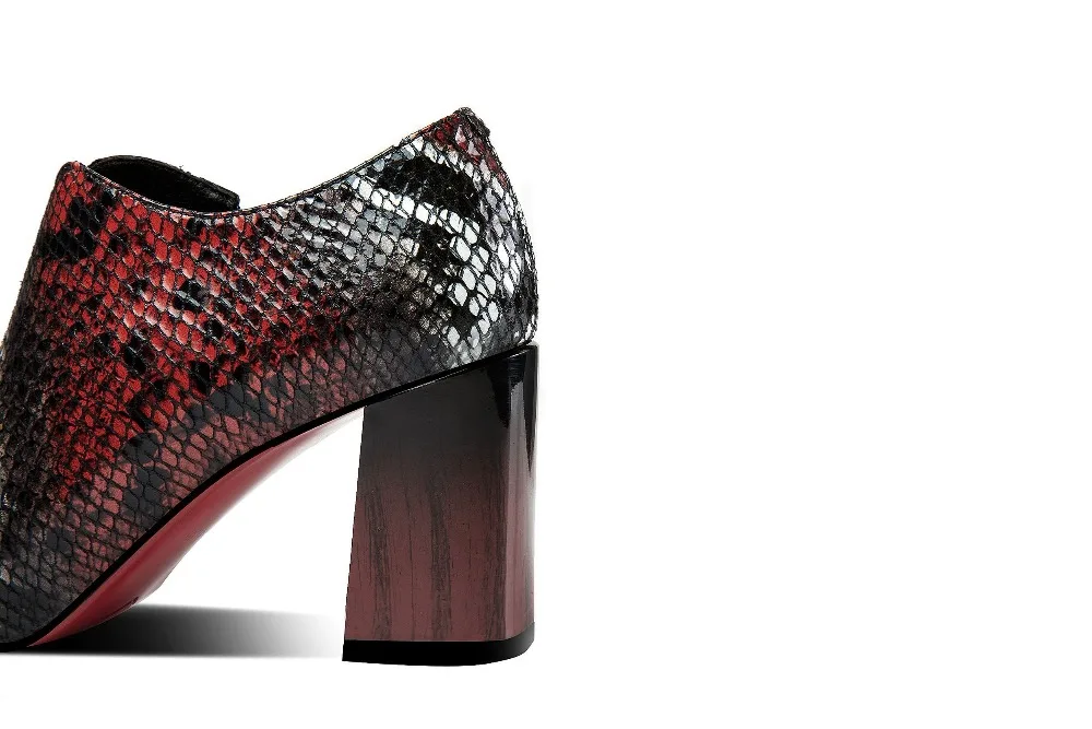 2019 European superstar luxury mixed colors snakeskin grain sheep leather zipper oxford pointede toe block high heels pumps L7f4 2019 European superstar luxury mixed colors snakeskin grain sheep leather zipper oxford pointede toe block high heels pumps L7f4