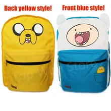 Original Adventure Time Backpack Canvas Bag Finn and Jake Double-Sided School Bags for Boys Girls Casual Schoolbag Knapsack