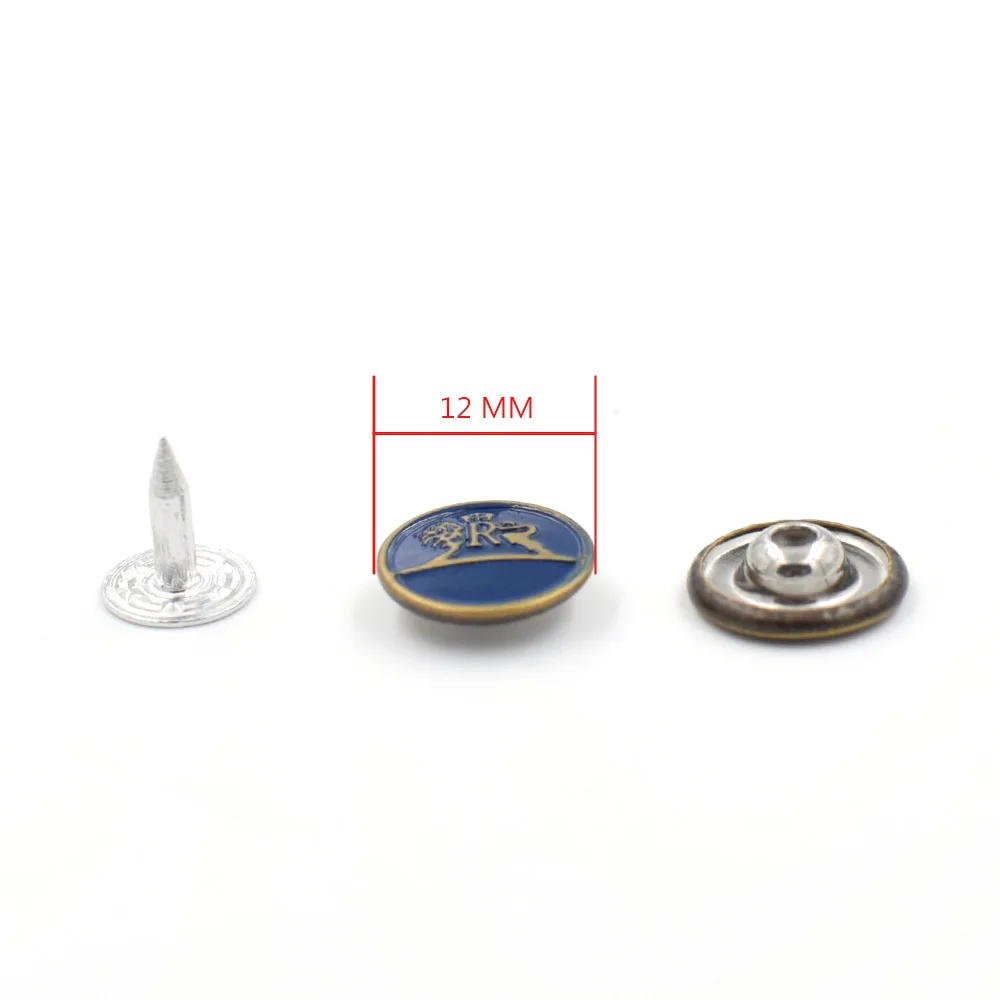 (50 pieces/lot) 12mm Metal Rivets Jeans Buttons Shoes decorative Snap nails  button Clothing & Accessories 3