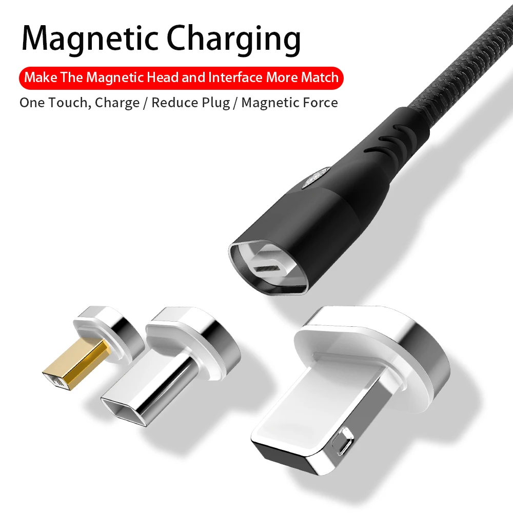 Магнитный usb-кабель для быстрой зарядки 3A, поддержка передачи данных, кабель Micro USB type C, магнитное зарядное устройство, плетеный кабель для HuaWei