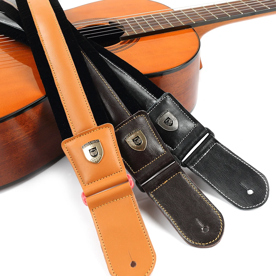 High Quality Leather and Nylon Guitar Strap for Electric Bass Guitar
