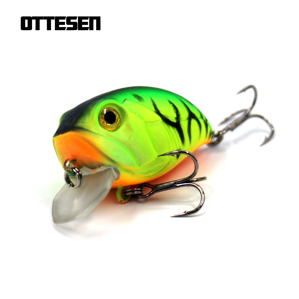 

OTTESEN 1pcs/lot 46mm 8g crankbait fishing lure isca artificial lures pesca peche wobblers fishing bait jerkbait bass fish
