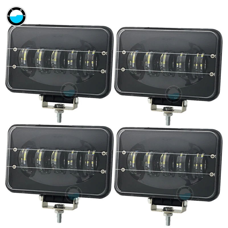 4pcs 6 Inch 50W LED Work Light Flood Driving Lamp for Off Road truck 4WD 4x4 UAZ Motorcycle 12V 24V Auto Fog Lamp. | Автомобили и