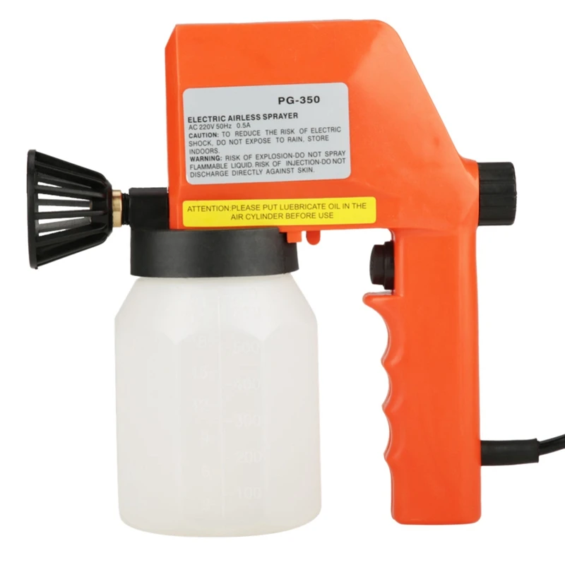 

600Ml Large Capacity Electric Air Less Paint Sprayer Hand Held Spray Tool 220V 50Hz 75W 0.5A Eu Plug