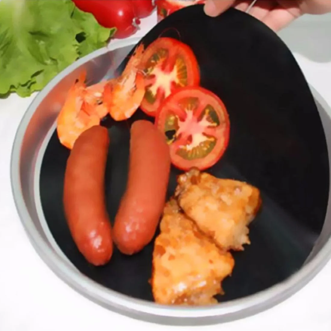 

2pcs/set Reusable Non-stick Mat Pan Fry Liner Sheet Cooking Wok Sheet Pad Kiitchen BBQ Baking Mats Cooking Tool Round Shape