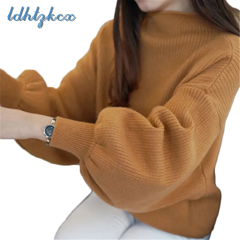 Sweater Women Black Plus Size Turtleneck Thick Sweaters 2018 Autumn Winter Korean New Loose Long Sleeve Pullover Sweater LD52 Sweater Women Black Plus Size Turtleneck Thick Sweaters 2018 Autumn Winter Korean New Loose Long Sleeve Pullover Sweater LD52