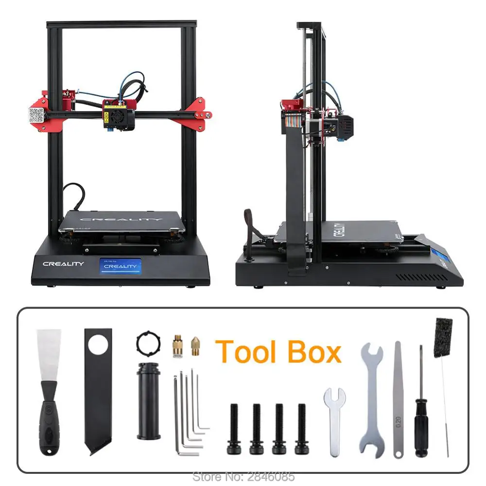 CREALITY 3D CR-10S برو السيارات الإستواء الاستشعار طابعة 4.3 بوصة تعمل باللمس LCD استئناف خيوط مناسبة للطباعة كشف Funtion MeanWell الطاقة