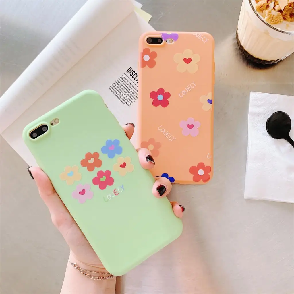 

For Funda iPhone X Case Summer Daisy for iphone 6 6S 7 8 Plus XR XS Max Cover Lovely Sumflower for iPhone 7 Case Soft TPU Capa