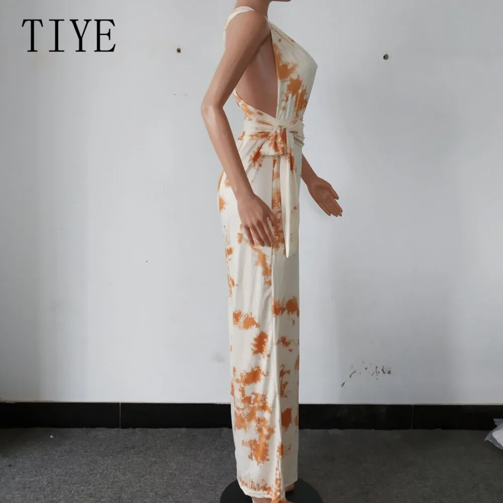 TIYE Sexy Deep V-neck Cross Bandage Loose Jumpsuits with Belt Elegant Hollow Out Wide Leg Playsuits Women Casual Summer Wear TIYE Sexy Deep V-neck Cross Bandage Loose Jumpsuits with Belt Elegant Hollow Out Wide Leg Playsuits Women Casual Summer Wear
