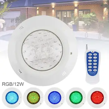 

18 LED 12W 12V RGB 3000K Remote Control Wall-mounted Waterproof Light Underwater Multi-Color Light for Swimming Pool / Outdoor