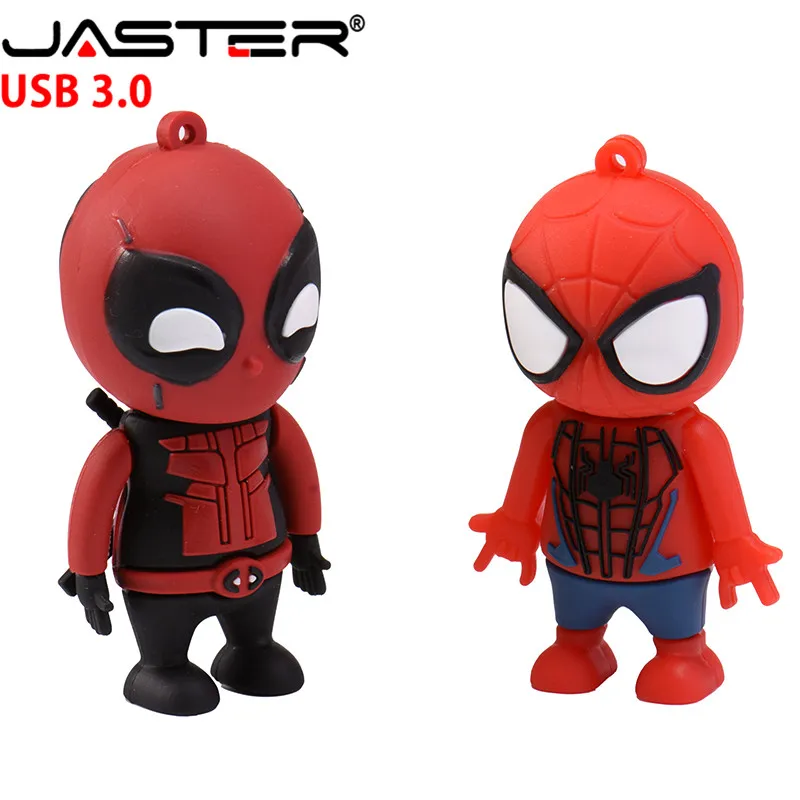 JASTER Marvel Comics, Черная пантера, Человек-паук, Дэдпул, USB 3,0, флеш-накопитель, Миньоны, карта памяти, флеш-накопитель, 4 ГБ, 8 ГБ, 16 ГБ, 32 ГБ, 64 ГБ