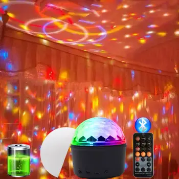 

HiMISS LED USB Charging 9 Colors Bluetooth Crystal Magic Ball Stage Light