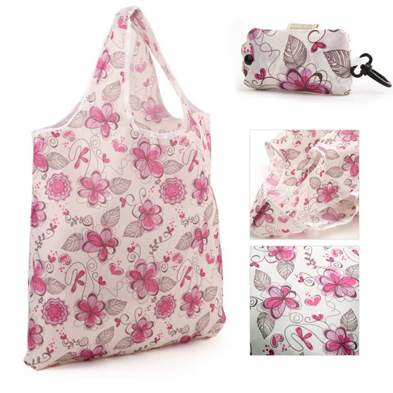 2018 New Arrival High Quality Foldable Recycle Tote Pouch Handbag Reusable Grocery Storage Shopping Bag