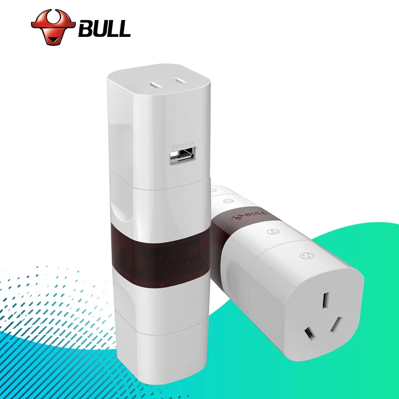 BULL All in One Universal International Plug Adapter 2.1A USB Port World Travel AC Power Charger Adaptor with AU US UK EU | Электроника