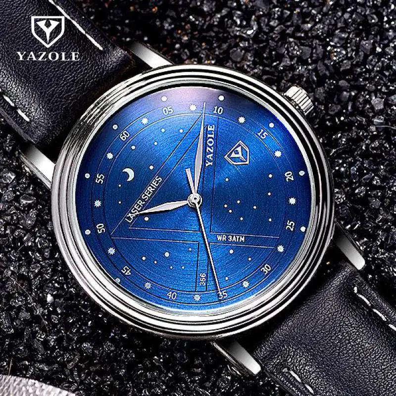 Роскошные часы от бренда yazole Moon Star Sky из натуральной кожи кварцевые наручные для