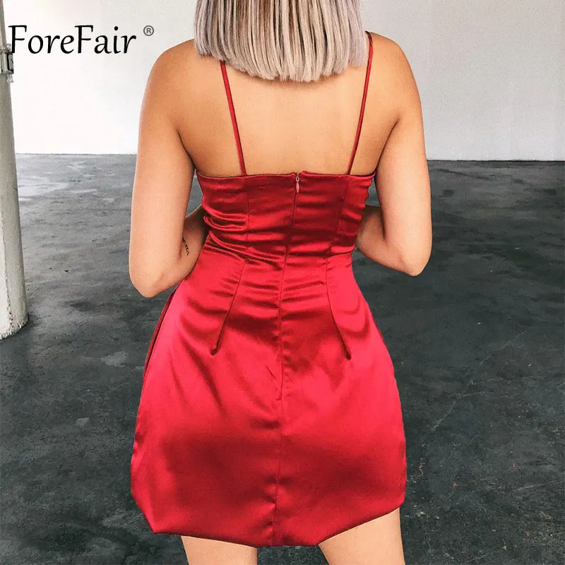 Forefair Mini Dress Sexy Club Wear Spaghetti Strap  (17)