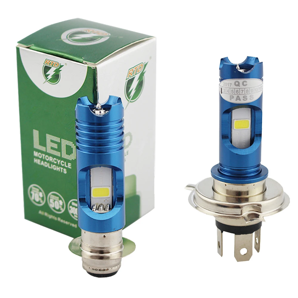 LED Motorcycle Headlight Bulb H4 P15D 16W High Low Beam Headlamp 9 30V