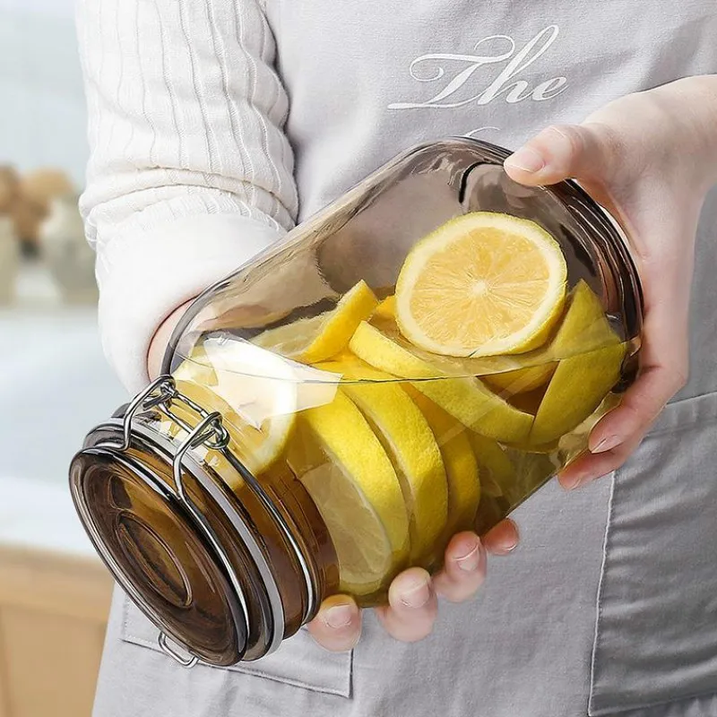 Стеклянные герметичные банки бытовые прозрачные для хранения продуктов