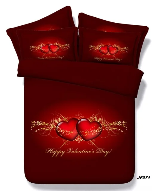 Hearts bedding set 3D Comforter sets quilt duvet cover bed in a bag