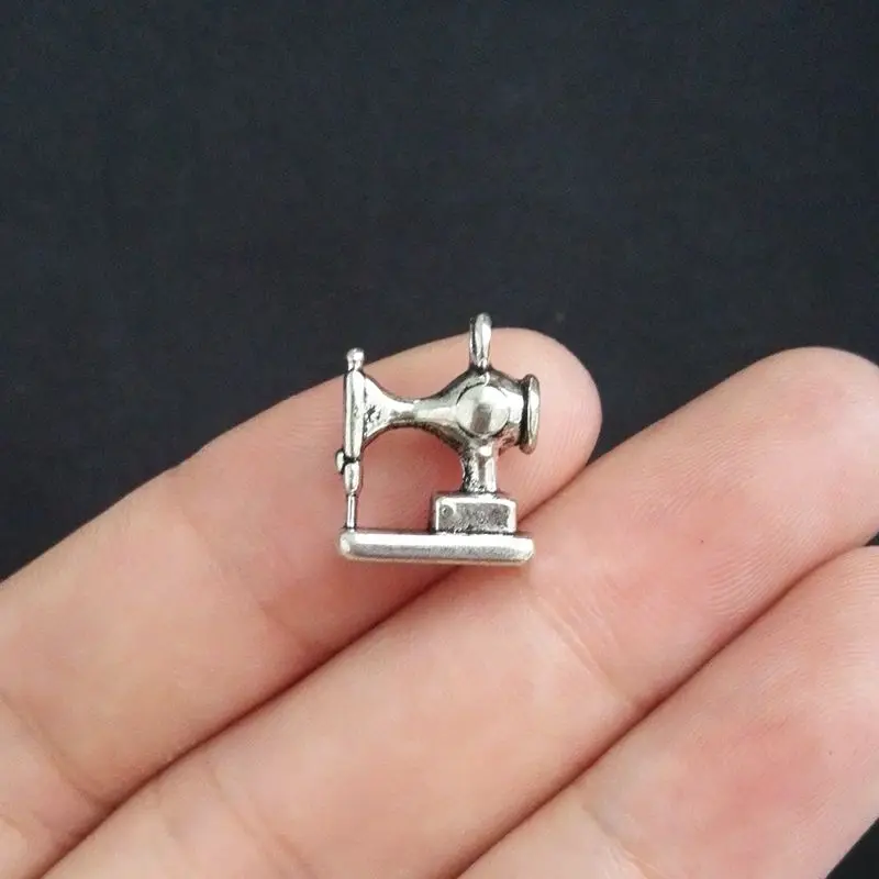 20 шт. серебряные подвески в античном стиле 12 х12 мм|charm pendant|pendants jewelry makingsewing machine charm