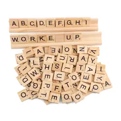 UTOYSLAND заглавной буквы образования деревянная игра чип Puzzle игрушки с держателем Пазлы для детей