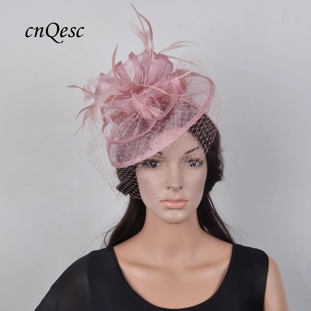 NEW Wholesale 17 colours Blush pink Sinamay Fascinator hat with