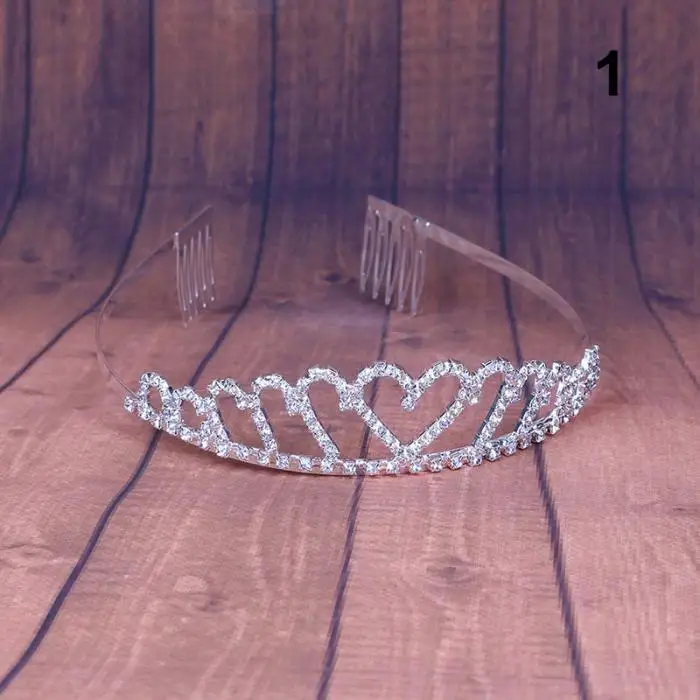 1 шт. короны для девочек Tiaras Выпускной День рождения свадебные диадемы Принцесса Корона TT@ 88