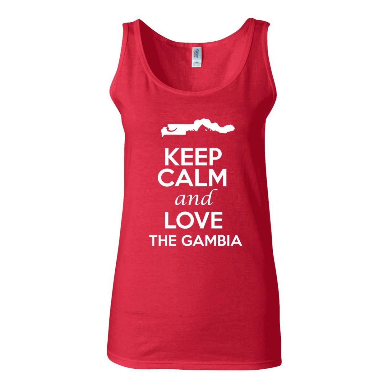 Junior Keep Calm And Love The Gambia Country Patriotic Novelty Sleeveless Tank Top 1293 (3)