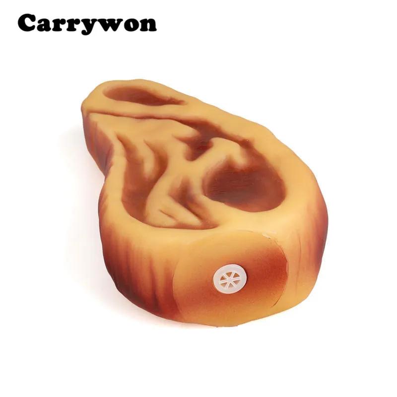 Soft Rubber Beef Meat Shape Dog Chew Toy Sound Squeaky Training Toy For