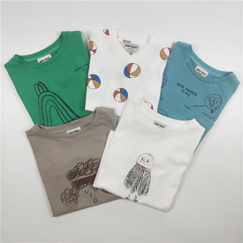 بوبو bobozone السلسله السلة المحملة للأطفال بنين بنات تي شيرت بوبو bobozone السلسله السلة المحملة للأطفال بنين بنات تي شيرت