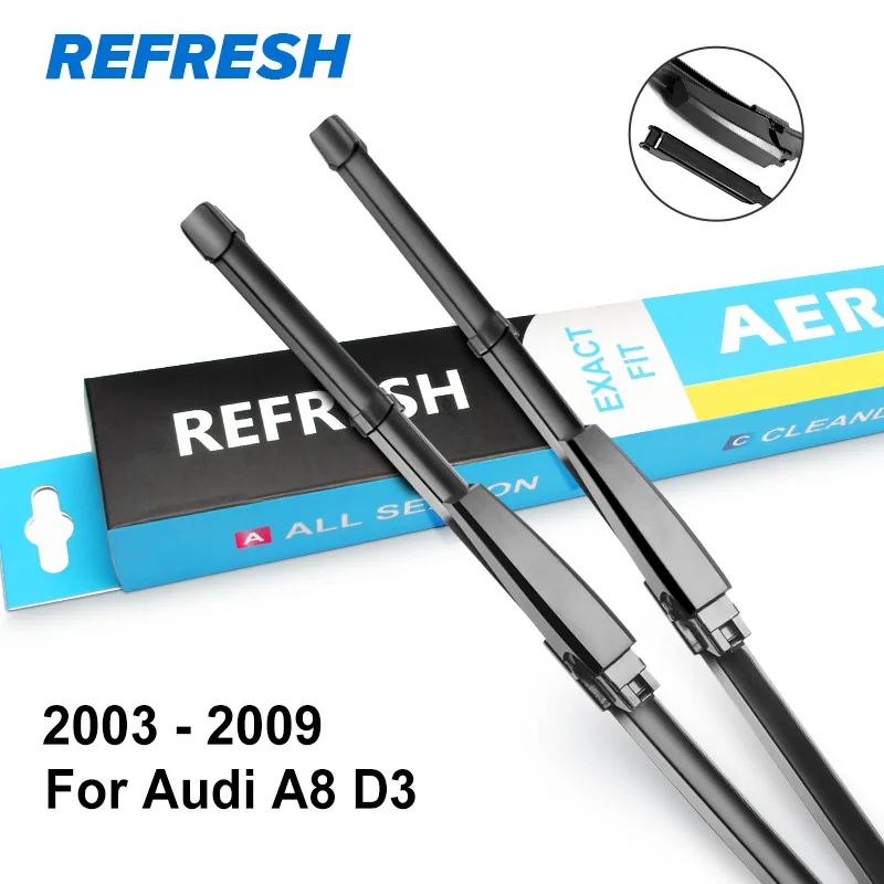2002 - 2009 ( D3 ) REFRESH Щетки стеклоочистителя для Audi A8 D2 / D3 / D4 Подходящие рукоятки крюка / ползунковые рычаги / кнопки с 1994 по год - Цвет: 2002 - 2009 ( D3 )