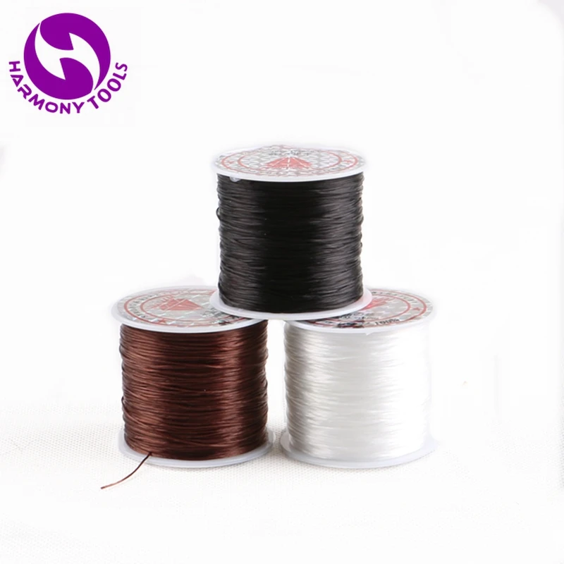 

3pcs Crystal Elastic Cord String Thread For Jewelry Bracelets Beading Making Hair Weaving Stretch Line Thread Black Brown White