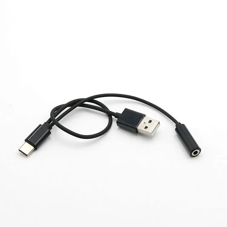 

2 In 1 USB Type-C to 3.5mm Jack Earphone Adapter USB C Type C Male to 3.5 Female Audio Splitter Cable For HUAWEI Letv 2,2 pro