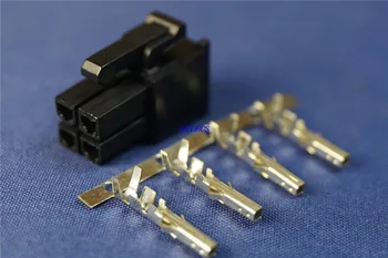 

50 Sets 4.2 mm 4 PIN Receptacle Housing PC computer EPS CPU ATX 4Pin 2x2 P Power Connector Shell Crimp Terminal Contact Pin