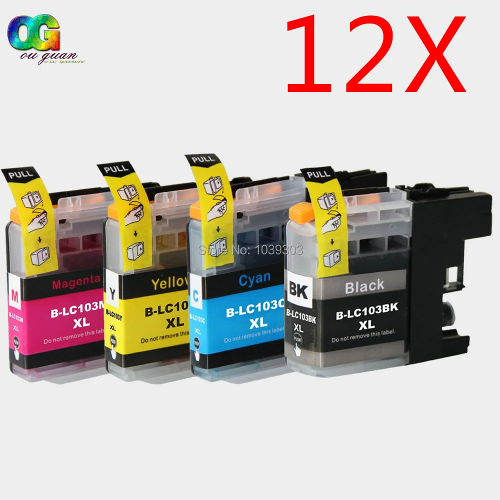 

12 pack LC103 XL LC103 compatible Ink cartridge for brother DCP-J152W MFC-J245 MFC-J285DW MFC-J450DW MFC-J470DW