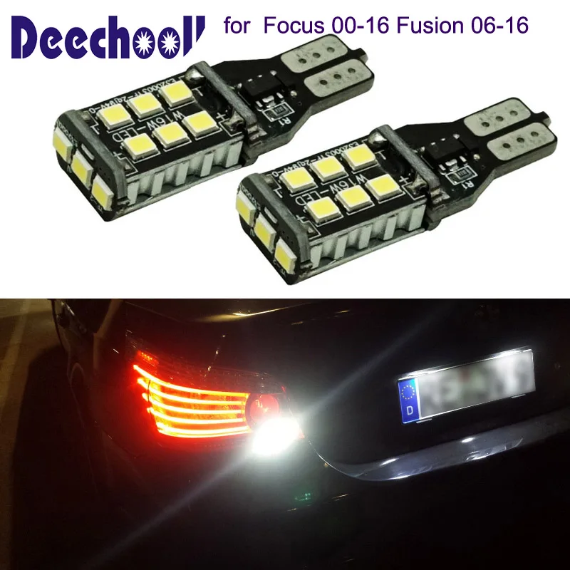 Deechooll 2 шт. автомобильные задние фонари для Ford Focus 00 16 Fusion 06 Canbus T15 15SMD