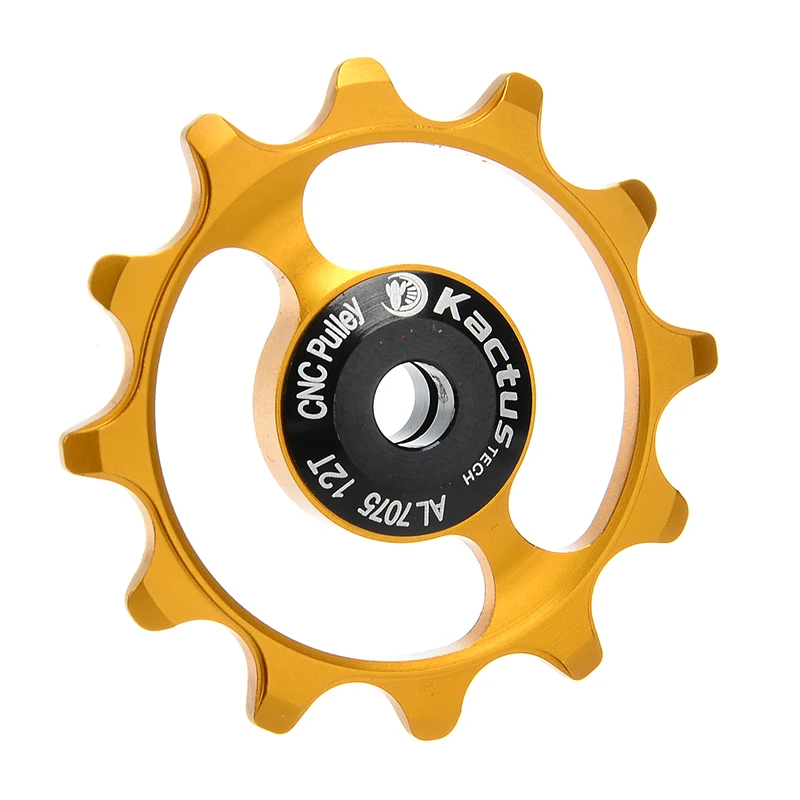 

KACTUS TECH 12T Bicycle Ceramic Bearing Wheel Pulley Bike Rear Derailleur Pulley Wheel Jockey, CNC AL7075-T6